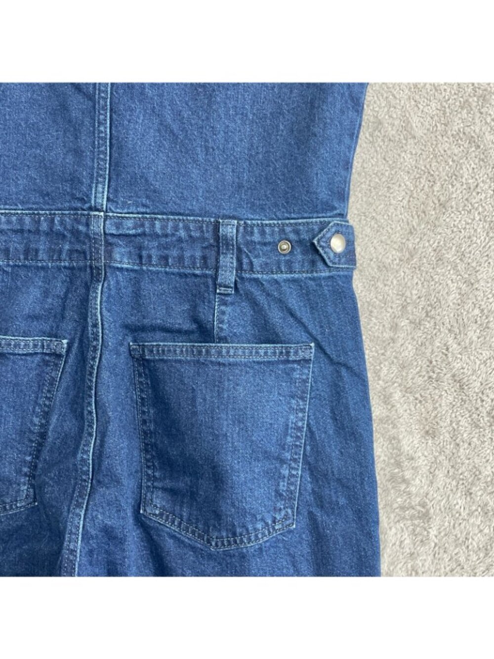 NWT Universal Thread Women's 8 Denim Jumpsuit Sleeveless Zip Front Blue J1747 - Picture 12 of 13